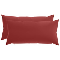 vidaXL Kuddöverdrag 2 st HEERLEN Vinröd 40 x 70 cm Polyester