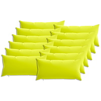 vidaXL Kuddöverdrag 12 st HEERLEN Klart grön. 40 x 80 cm Polyester