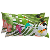 vidaXL Kuddöverdrag 2 st HEERLEN Svart 40 x 80 cm Polyester