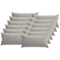 vidaXL Kuddöverdrag 12 st HEERLEN Grå 40 x 80 cm Polyester