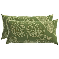 vidaXL Kuddöverdrag 2 st HEERLEN Bladdesign 40 x 80 cm Polyester