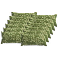 vidaXL Kuddöverdrag 12 st HEERLEN Bladdesign 40 x 80 cm Polyester