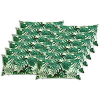 vidaXL Kuddöverdrag 12 st HEERLEN Bladmönster 40 x 80 cm Polyester