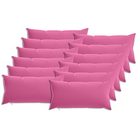 vidaXL Kuddöverdrag 12 st HEERLEN Rosa 40 x 80 cm Polyester