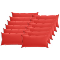 vidaXL Kuddöverdrag 12 st HEERLEN Röd 40 x 80 cm Polyester
