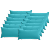 vidaXL Kuddöverdrag 12 st HEERLEN Turkos 40 x 80 cm Polyester