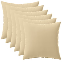 vidaXL Kuddöverdrag 6 st HEERLEN Beige 45 x 45 cm Polyester