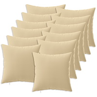 vidaXL Kuddöverdrag 12 st HEERLEN Beige 45 x 45 cm Polyester