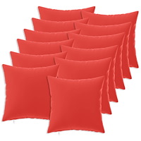 vidaXL Kuddöverdrag 12 st HEERLEN Röd 45 x 45 cm Polyester