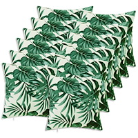 vidaXL Kuddöverdrag 12 st HEERLEN Bladmönster 50 x 50 cm Polyester