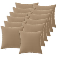 vidaXL Kuddöverdrag 12 st HEERLEN Taupe 50 x 50 cm Polyester