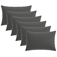 vidaXL Kuddöverdrag 6 st HEERLEN Antracit 50 x 70 cm Polyester