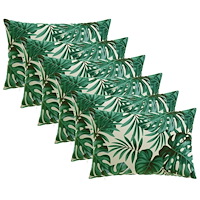vidaXL Kuddöverdrag 6 st HEERLEN Bladmönster 50 x 70 cm Polyester