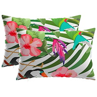 vidaXL Kuddöverdrag 2 st HEERLEN Svart 50 x 80 cm Polyester