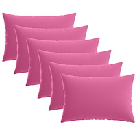 vidaXL Kuddöverdrag 6 st HEERLEN Rosa 50 x 80 cm Polyester