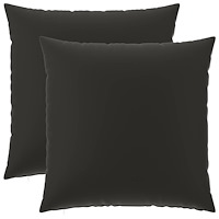 vidaXL Kuddöverdrag 2 st HEERLEN Svart 60 x 60 cm Polyester