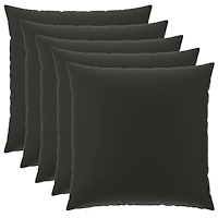 vidaXL Kuddöverdrag 6 st HEERLEN Svart 60 x 60 cm Polyester