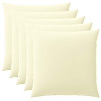 vidaXL Kuddöverdrag 6 st HEERLEN Gräddvit 60 x 60 cm Polyester