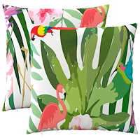 vidaXL Kuddöverdrag 2 st HEERLEN Flerfärgsdesign 60 x 60 cm Polyester