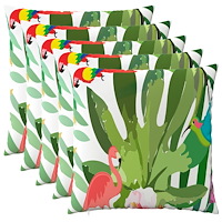 vidaXL Kuddöverdrag 6 st HEERLEN Flerfärgsdesign 60 x 60 cm Polyester