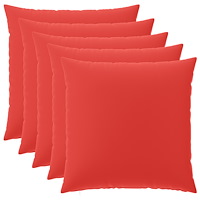 vidaXL Kuddöverdrag 6 st HEERLEN Röd 60 x 60 cm Polyester