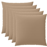 vidaXL Kuddöverdrag 6 st HEERLEN Taupe 65 x 65 cm Polyester