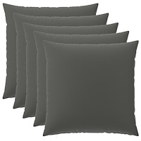 vidaXL Kuddöverdrag 6 st HEERLEN Antracit 80 x 80 cm Polyester