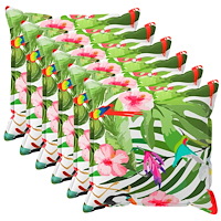 vidaXL Kuddöverdrag 6 st HOUTEN Svart 30 x 30 cm Polyester