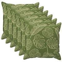 vidaXL Kuddöverdrag 6 st HOUTEN Bladdesign 30 x 30 cm Polyester