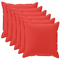 vidaXL Kuddöverdrag 6 st HOUTEN Röd 30 x 30 cm Polyester
