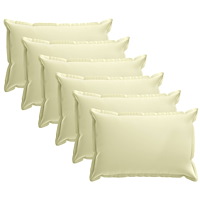 vidaXL Kuddöverdrag 6 st HOUTEN Gräddvit 30 x 50 cm Polyester