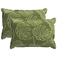 vidaXL Kuddöverdrag 2 st HOUTEN Bladdesign 30 x 50 cm Polyester