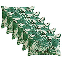 vidaXL Kuddöverdrag 6 st HOUTEN Bladmönster 30 x 50 cm Polyester