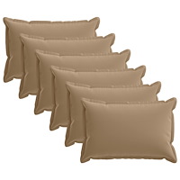 vidaXL Kuddöverdrag 6 st HOUTEN Taupe 30 x 50 cm Polyester