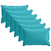 vidaXL Kuddöverdrag 6 st HOUTEN Turkos 30 x 50 cm Polyester