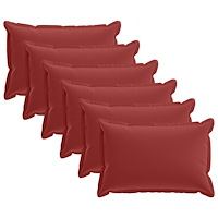 vidaXL Kuddöverdrag 6 st HOUTEN Vinröd 30 x 50 cm Polyester