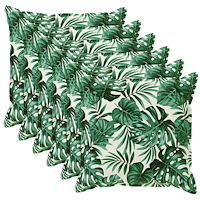 vidaXL Kuddöverdrag 6 st HOUTEN Bladmönster 35 x 35 cm Polyester