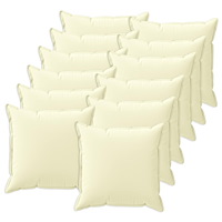 vidaXL Kuddöverdrag 12 st HOUTEN Gräddvit 40 x 40 cm Polyester