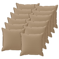 vidaXL Kuddöverdrag 12 st HOUTEN Taupe 40 x 40 cm Polyester