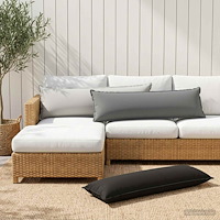 vidaXL Kuddöverdrag 2 st HOUTEN Grå 40 x 145 cm Polyester