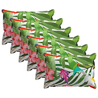 vidaXL Kuddöverdrag 6 st HOUTEN Svart 40 x 60 cm Polyester