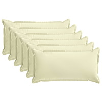 vidaXL Kuddöverdrag 6 st HOUTEN Gräddvit 40 x 70 cm Polyester