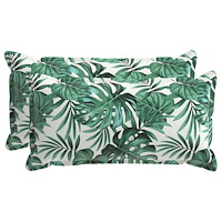 vidaXL Kuddöverdrag 2 st HOUTEN Bladmönster 40 x 70 cm Polyester