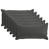 vidaXL Kuddöverdrag 6 st HOUTEN Antracit 40 x 80 cm Polyester
