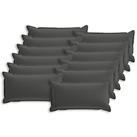 vidaXL Kuddöverdrag 12 st HOUTEN Antracit 40 x 80 cm Polyester