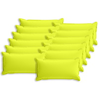 vidaXL Kuddöverdrag 12 st HOUTEN Klart grön. 40 x 80 cm Polyester