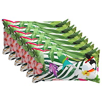 vidaXL Kuddöverdrag 6 st HOUTEN Svart 40 x 80 cm Polyester