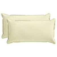 vidaXL Kuddöverdrag 2 st HOUTEN Gräddvit 40 x 80 cm Polyester