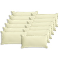 vidaXL Kuddöverdrag 12 st HOUTEN Gräddvit 40 x 80 cm Polyester