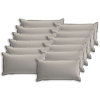 vidaXL Kuddöverdrag 12 st HOUTEN Grå 40 x 80 cm Polyester